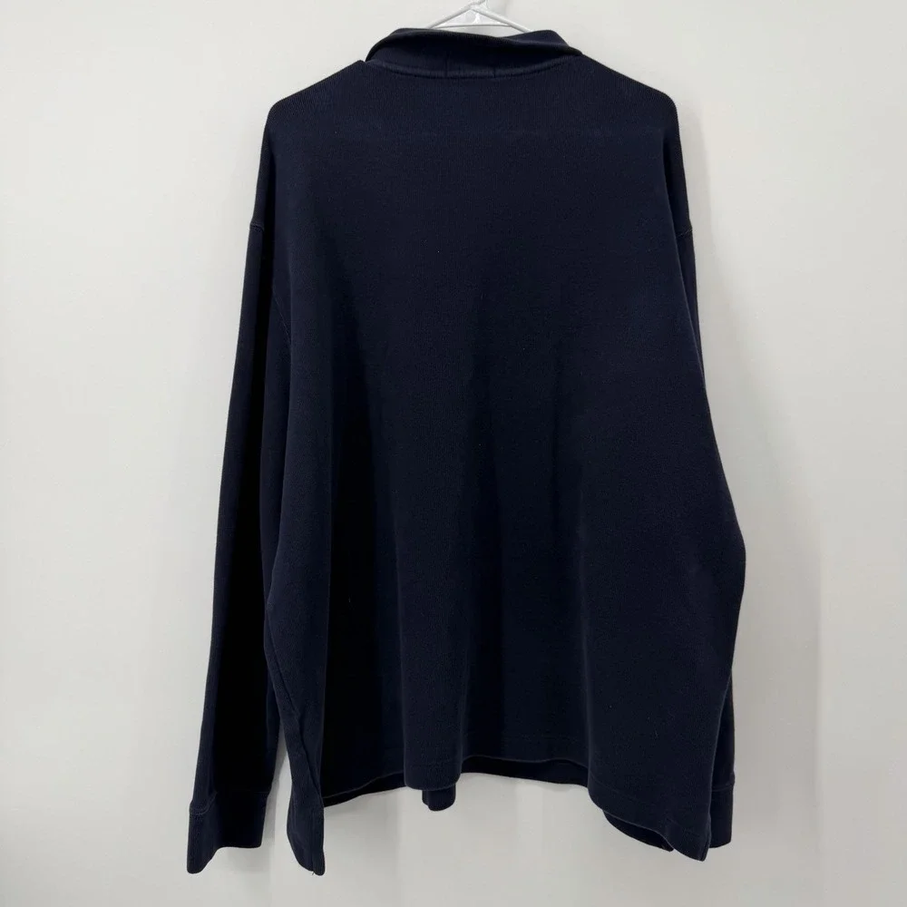 Polo Ralph Lauren 1/4 Zip Pullover Sweater Navy‎ Blue Men's Size XXL 2XL Preppy
